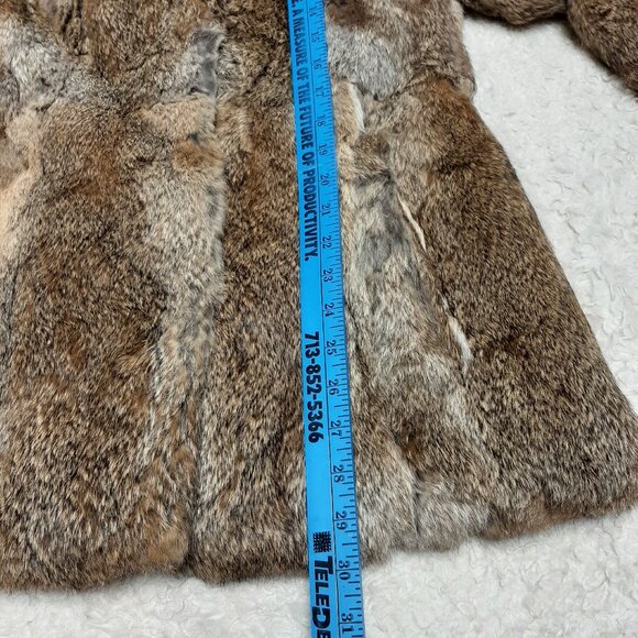 Vintage Opera Women's Brown Genuine Rabbit Fur Coat Size M - Picture 4 of 10